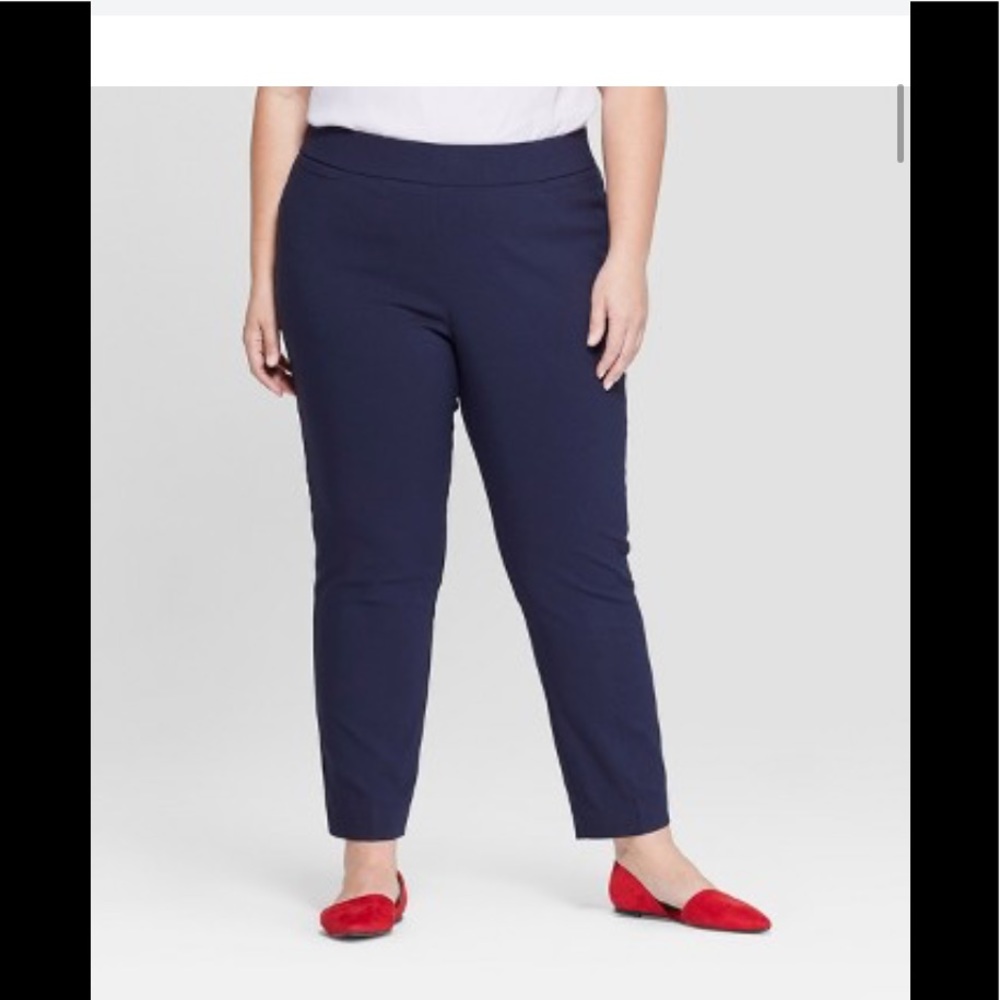 Plus Pull-On Skinny Ankle Pants  Ava & Viv 4X